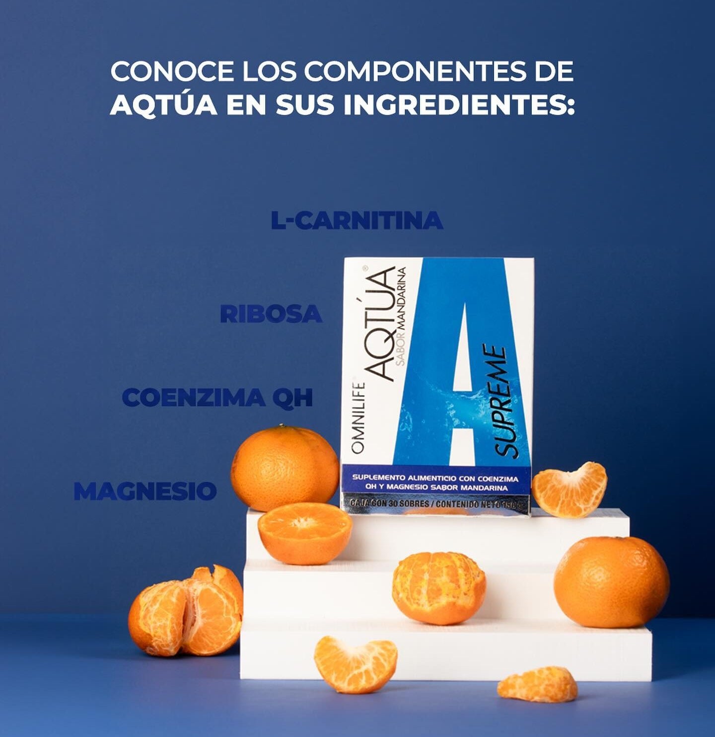 OMNILIFE AQTÚA Supreme Mandarin Flavor: Activate your cellular energy from within! (30 sachets) 