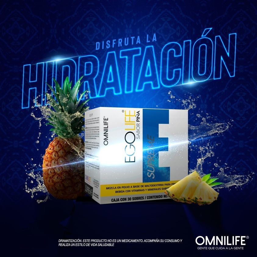 EGO LIFE Piña – Hidratación Inteligente con Vitaminas y Energía Natural