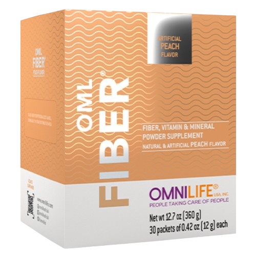OMNILIFE Fiber'n Plus Supreme Peach Flavored Fiber: Your Digestion in Natural Balance (30 sachets) 