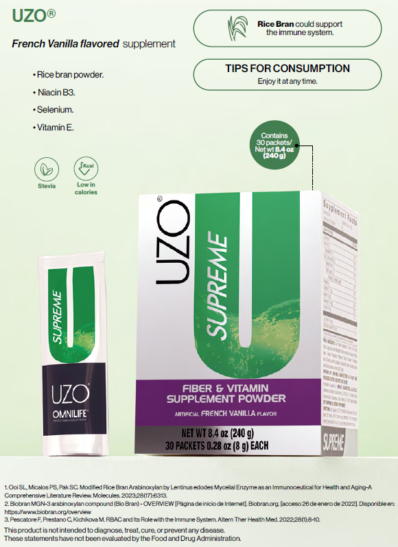 UZO Supreme Vainilla Francesa | Nutrición Inteligente para tu Mente y tu Cuerpo