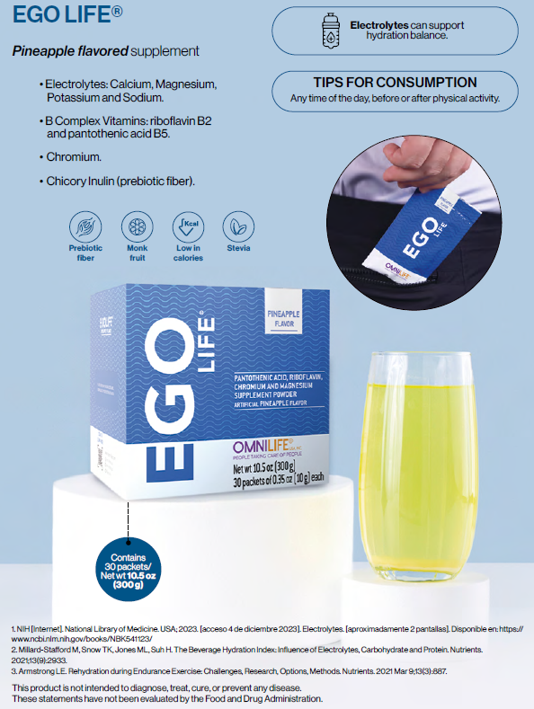 EGO LIFE Piña – Hidratación Inteligente con Vitaminas y Energía Natural