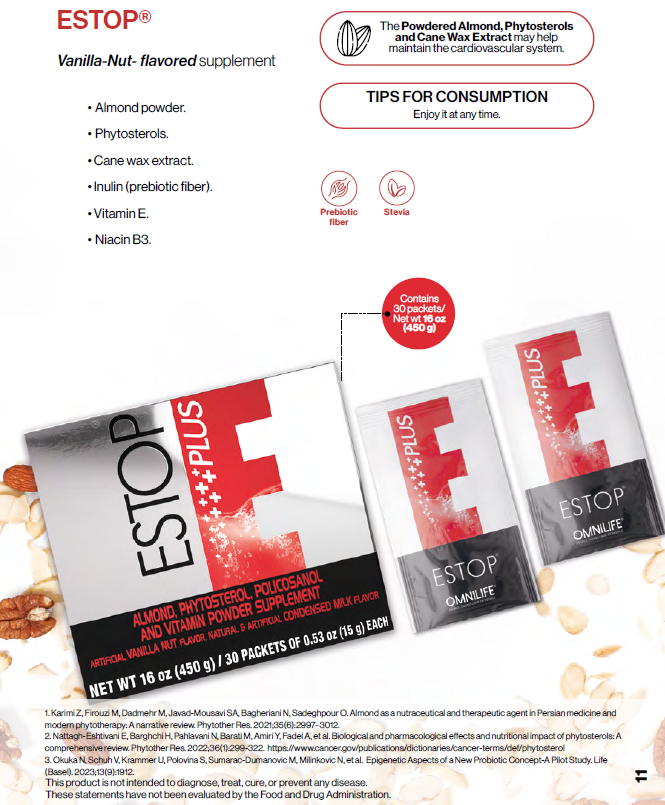 ESTOP PLUS: Equilibra tu colesterol de forma natural