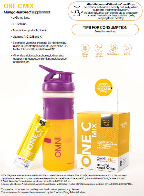 ONE C MIX: Antioxidante poderoso y defensa celular para una salud total